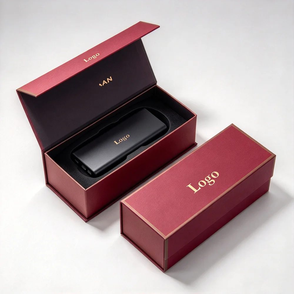 Luxury Black Recycled Materials Folding Magnetic Rigid Cardboard Box