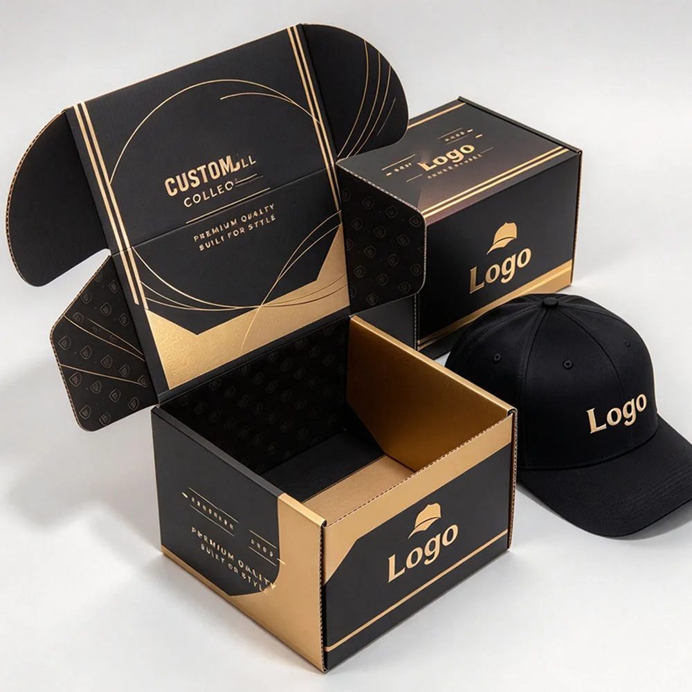 Custom Printed Corrugated Cardboard Hats Shoes Belt Packaging Box