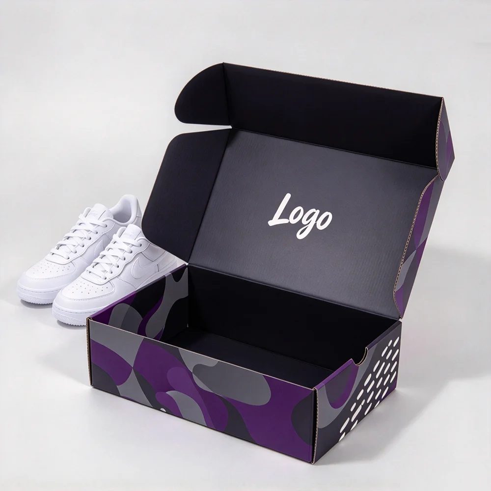 Printing Logo Exquisite Collapsible Recycled Materials Black Packaging