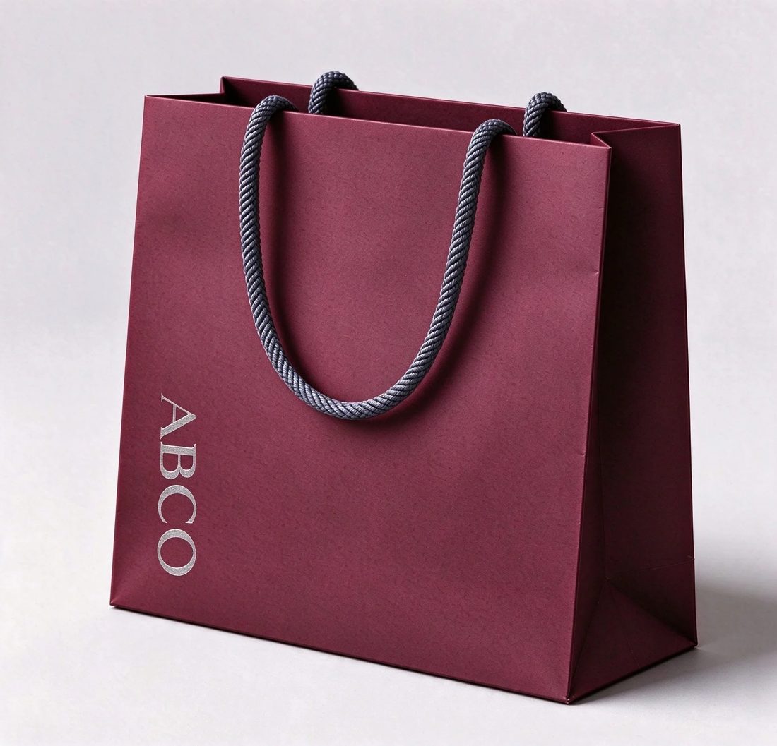 Custom Logo Smooth Paper Shopping Bag