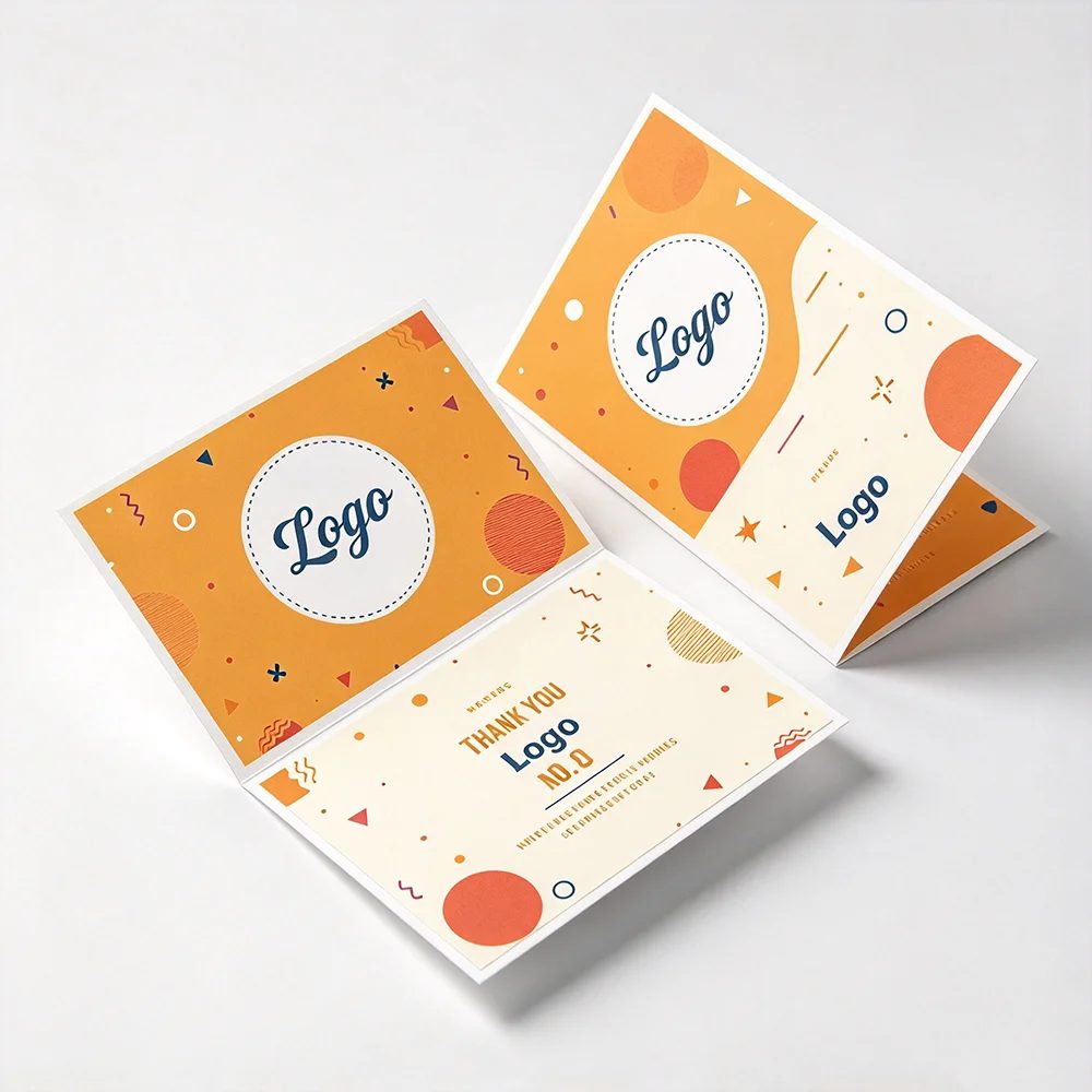 Custom Logo Product Thank You Cards Printed Greeting Paperboard Promotional