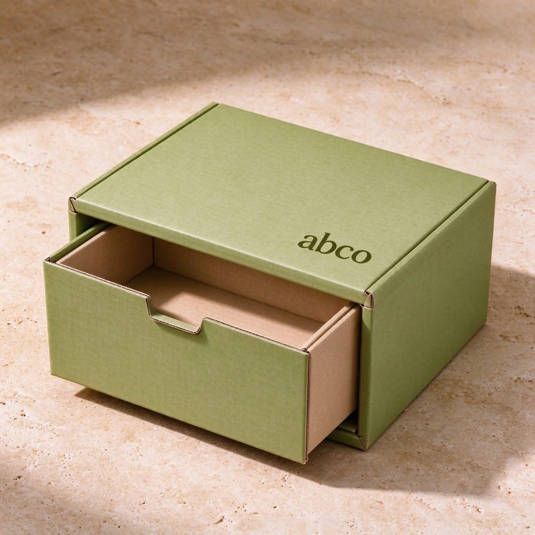 Custom Logo Recycled Cardboard Drawer Box Glossy Laminated Jewelry Packaging
