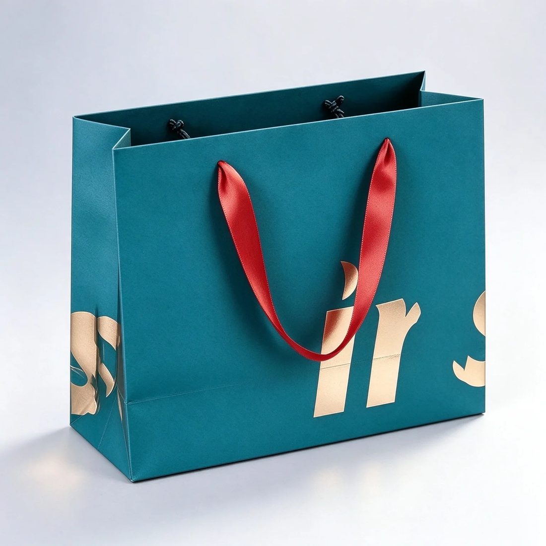 Custom Printed Paper Shopping Bags With Handles Lightweight Gift Packaging
