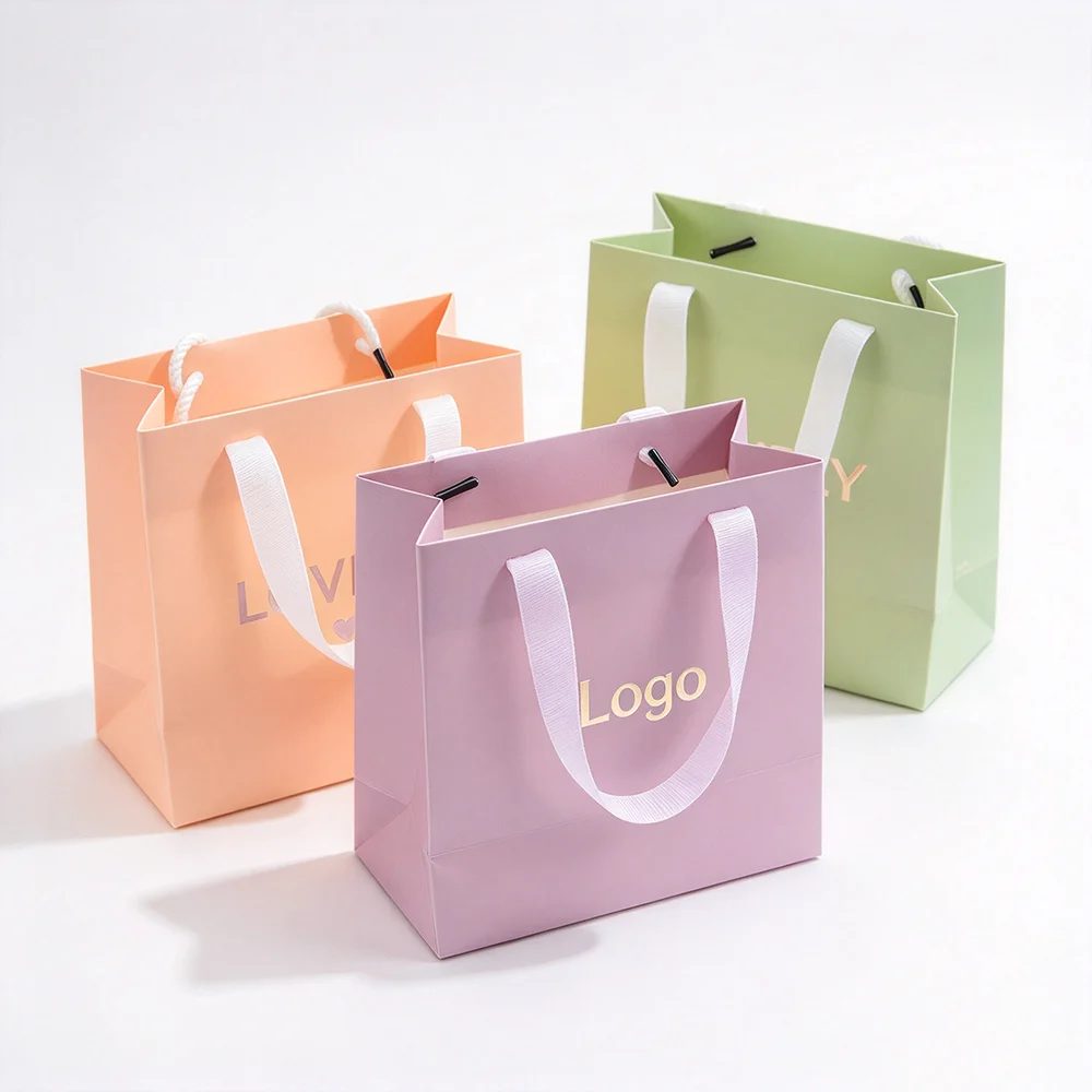 Custom Logo Luxury Paperboard Shopping Bags