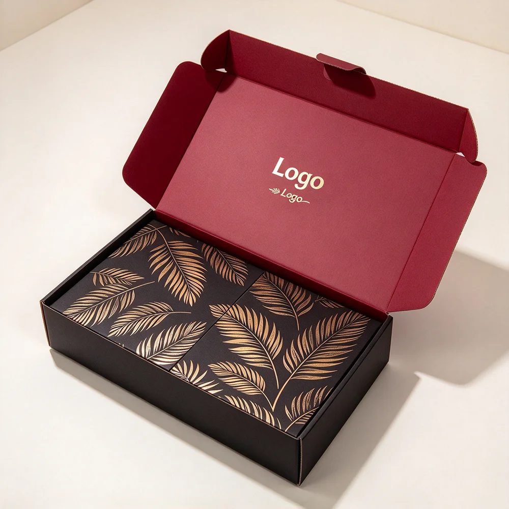 Custom Printed Corrugated Mailer Box Tear Off Zipper Paper Packaging