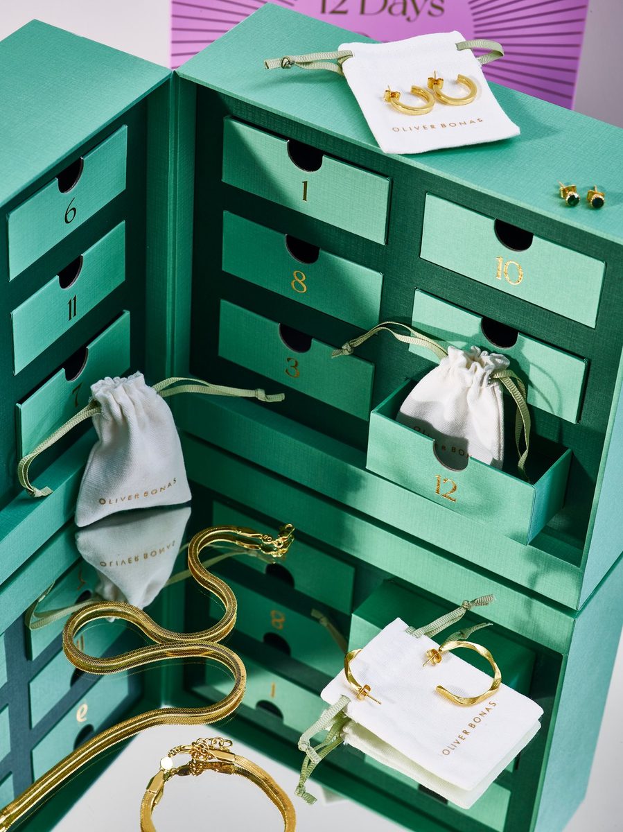 Oliver Bonas 12 Nights Of Party Jewellery Advent Calendar