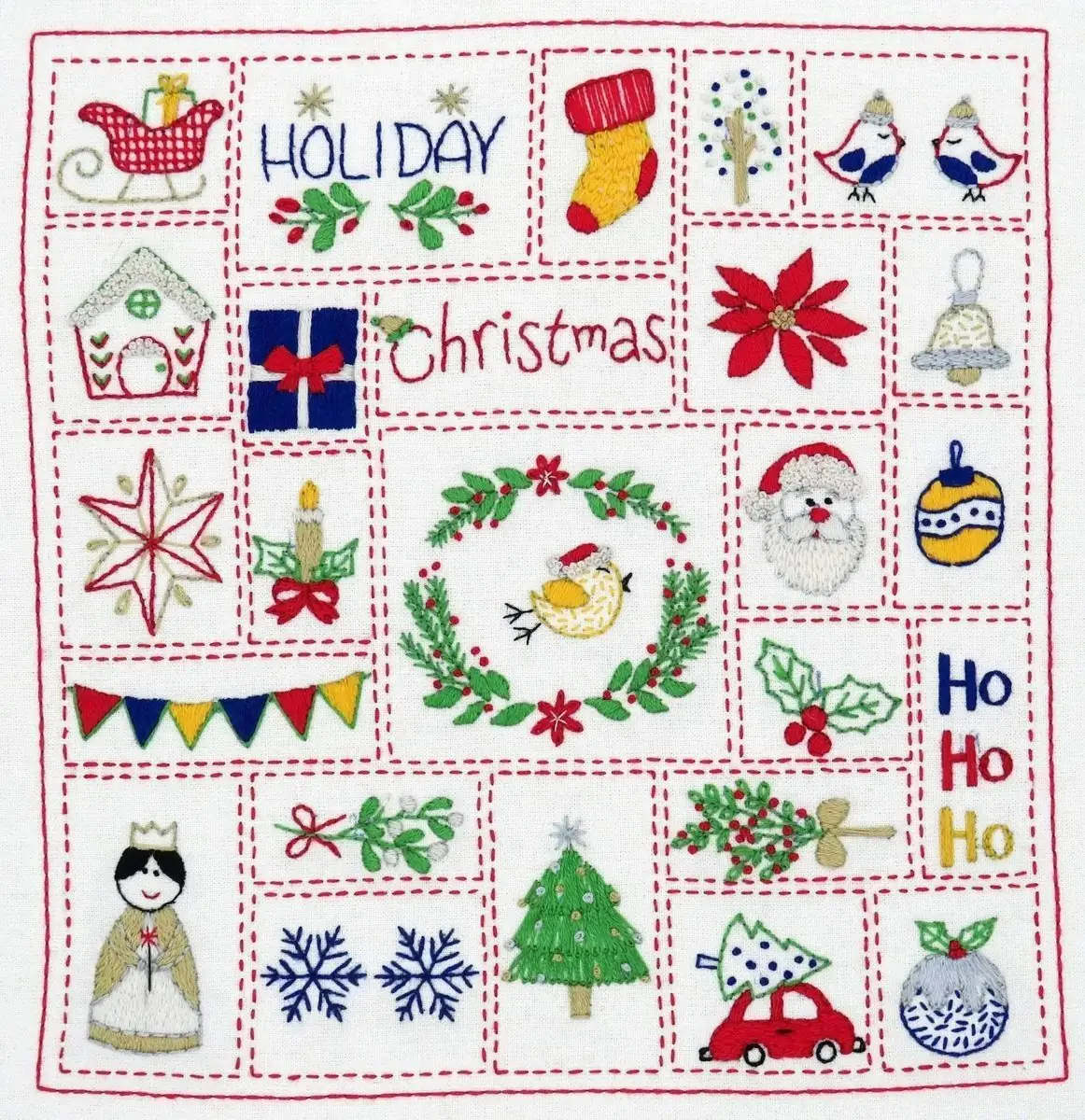 Stitchdoodles Christmas Advent Calendar Hand Embroidery Kit