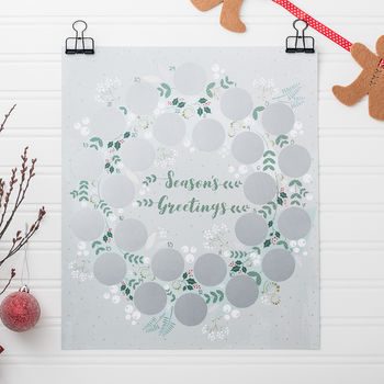 Ink Pudding Christmas Wreath Advent Calendar Scratch And Reveal